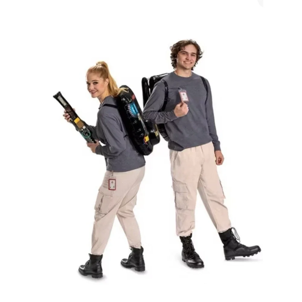 GHOSTBUSTERS Frozen Empire INFLATABLE PROTON PACK w Badge  Halloween Costume Kit